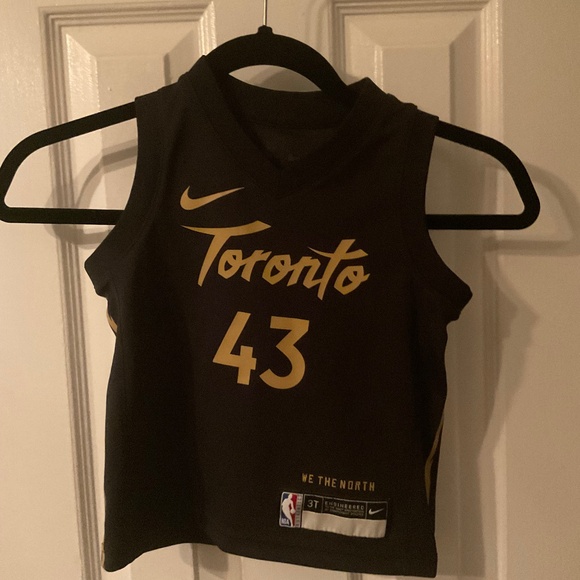 TODDLER 3T TORONTO RAPTORS PASCAL SIAKAM REPLICA ICON JERSEY Black - Picture 1 of 2